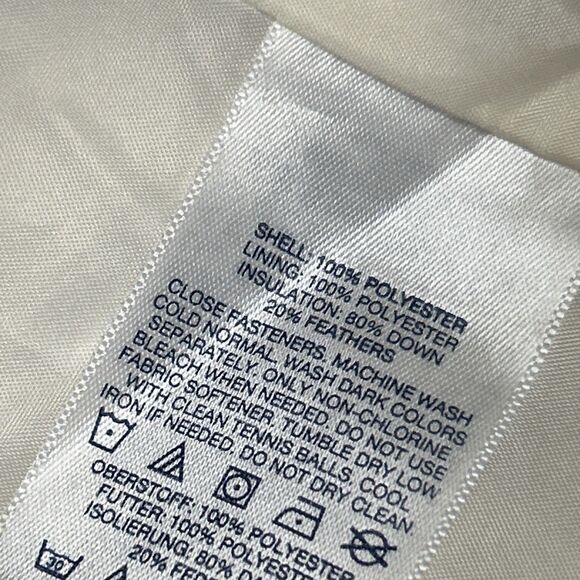 Lands End Vest Womens Medium Plaid Down Filled Puffer Red Full Zip Blue Holiday - Picture 6 of 9